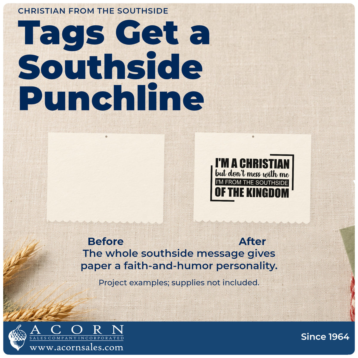 Christian From The Southside Lettering Stamp – Self-Inking adding the finishing touch to handmade gifts and packaging.