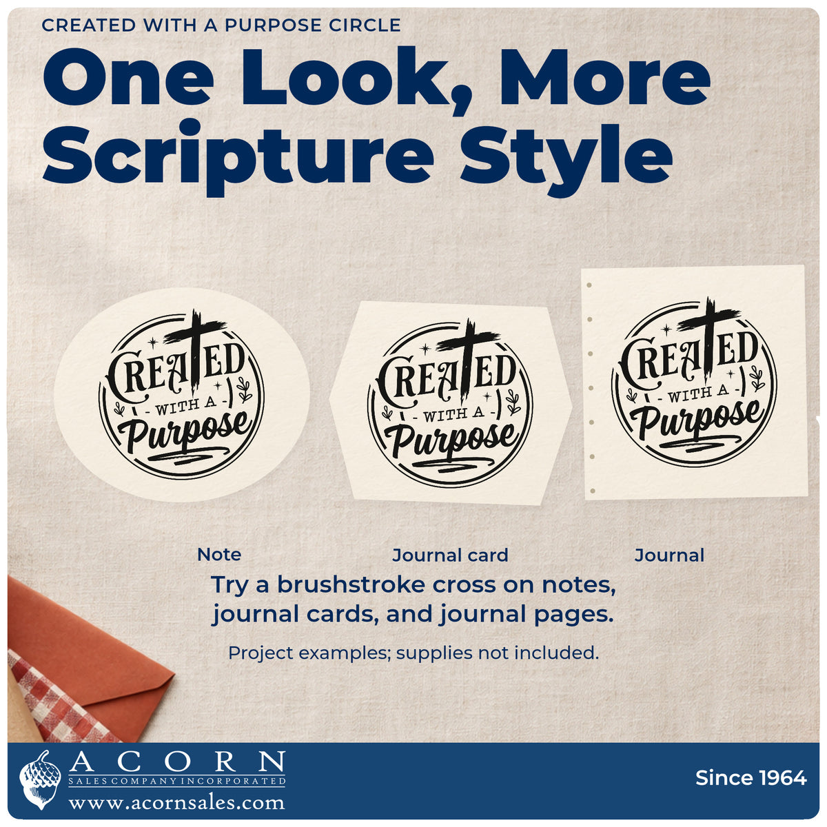 Three project examples made with the Created With A Purpose Circle Rubber Stamp – Duo Hand, including talent show pages.