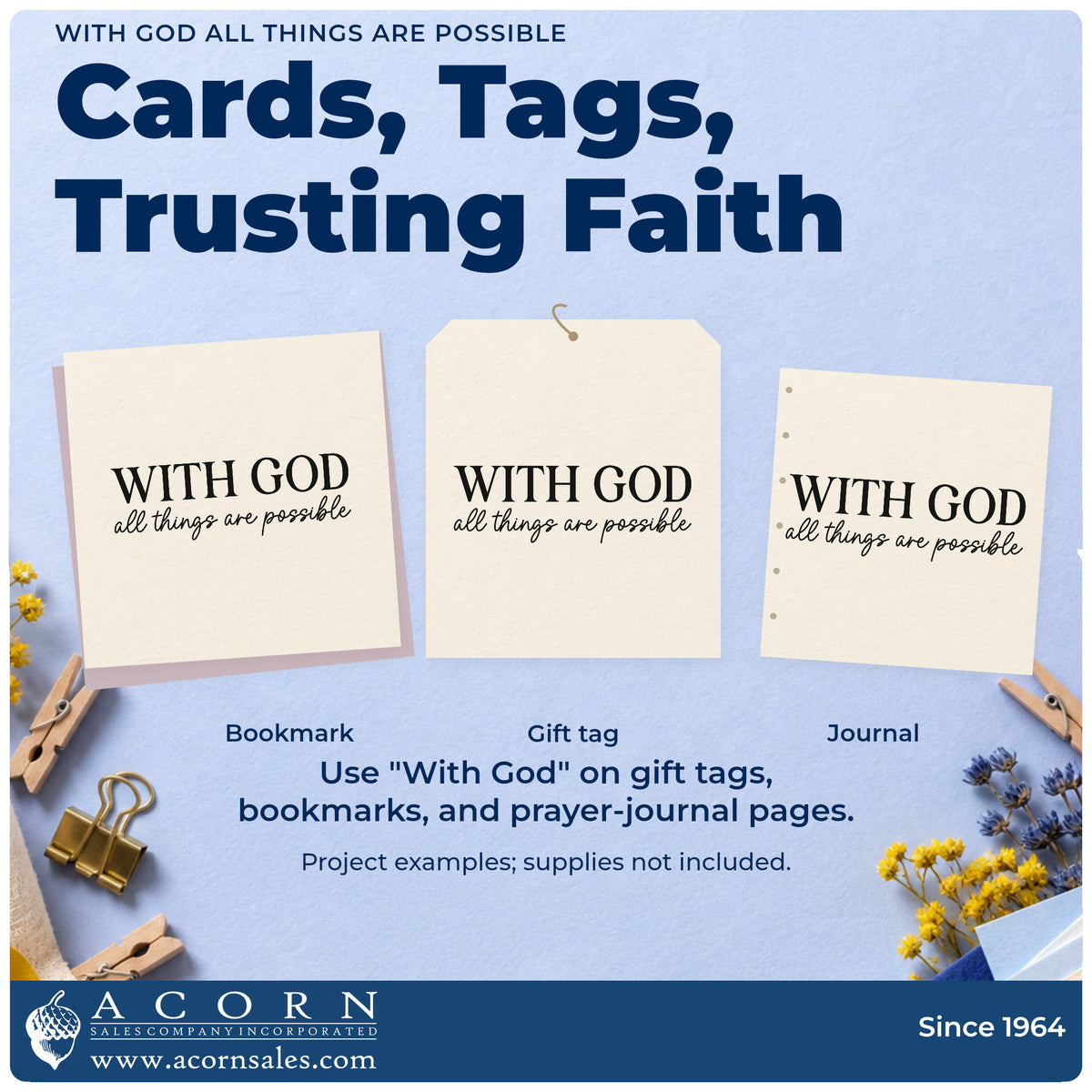 Three project examples made with the With God All Things Are Possible Rubber Stamp – Duo Hand, including dream scrapbooks.