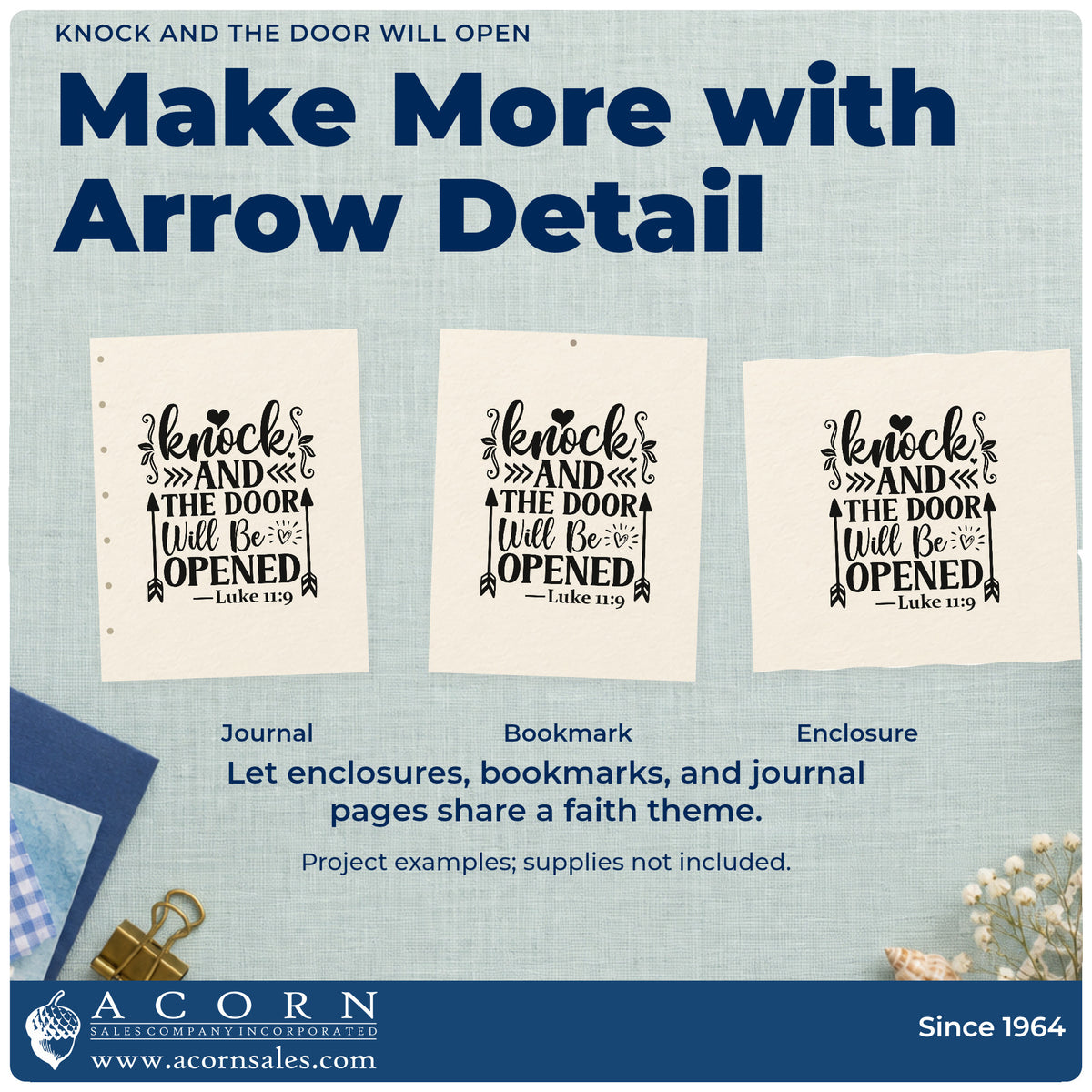 Three project examples made with the Knock And The Door Will Open Leaf Accents Stamp - Premium Vintage Pro Wooden, including new opportunity pages.