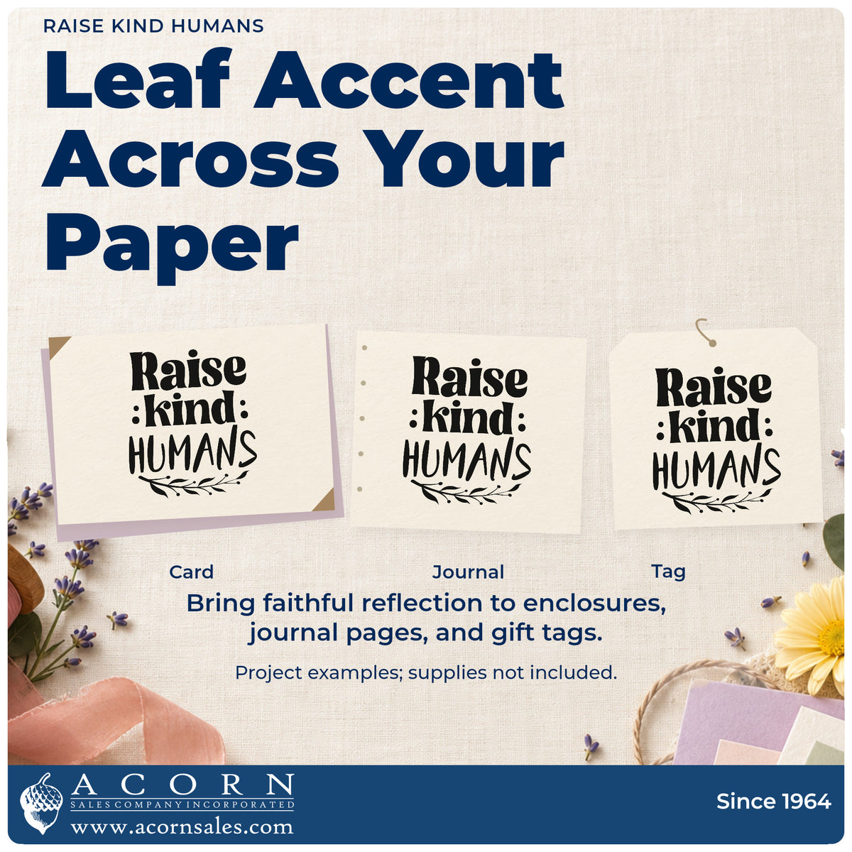 More project ideas and possibilities using the Raise Kind Humans Leaf Accents Hand Stamp – Duo.