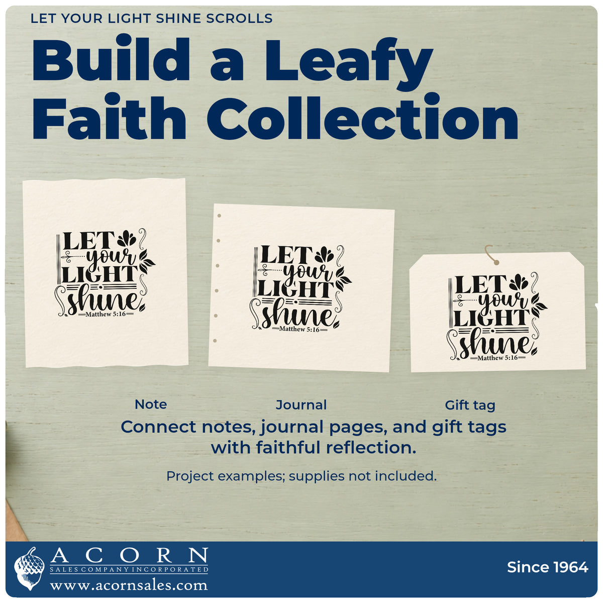 More project ideas and possibilities using the Let Your Light Shine Scrolls Rubber Stamp – Duo Hand.