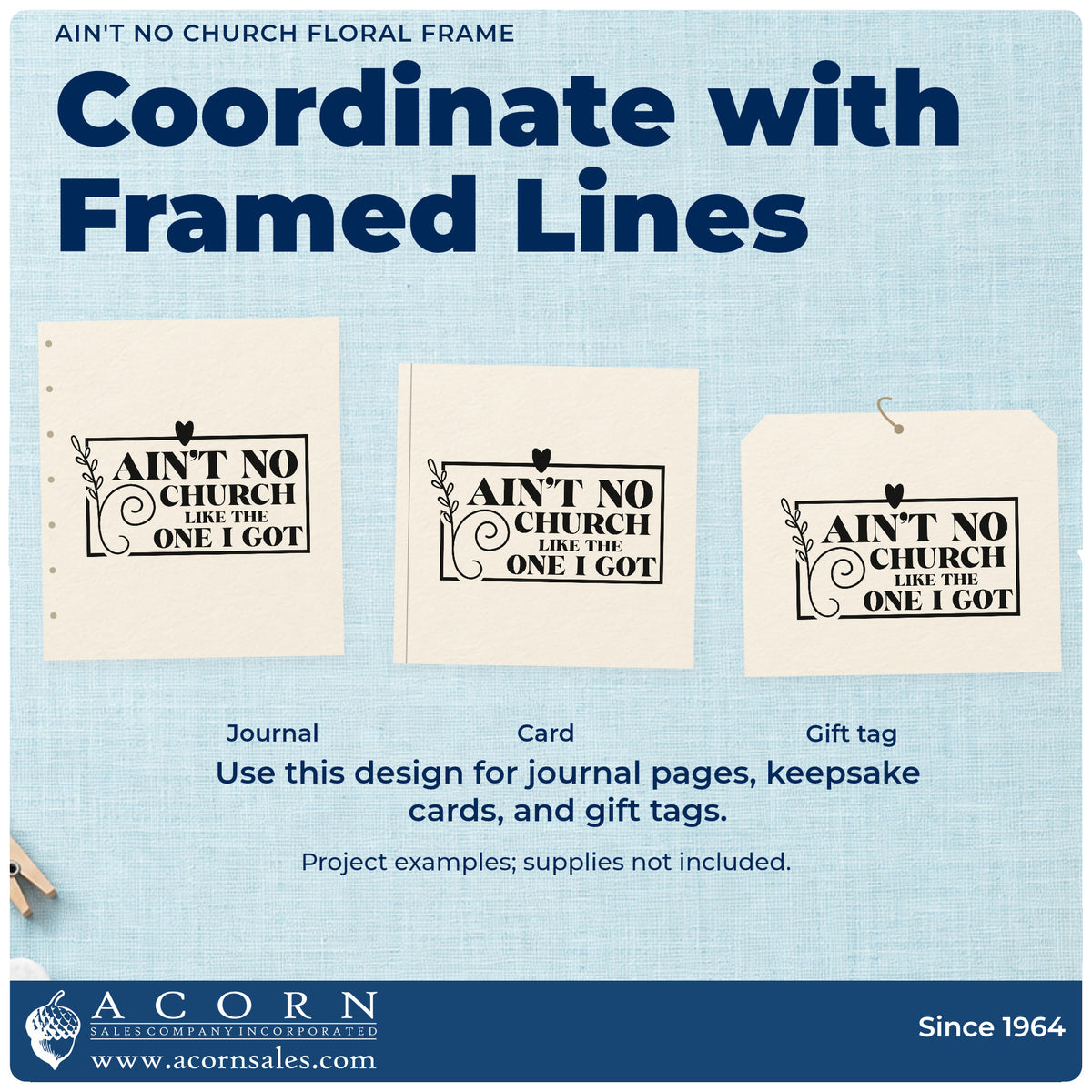 More project ideas and possibilities using the Ain't No Church Leafy Frame Stamp – PSI Pre-Inked.