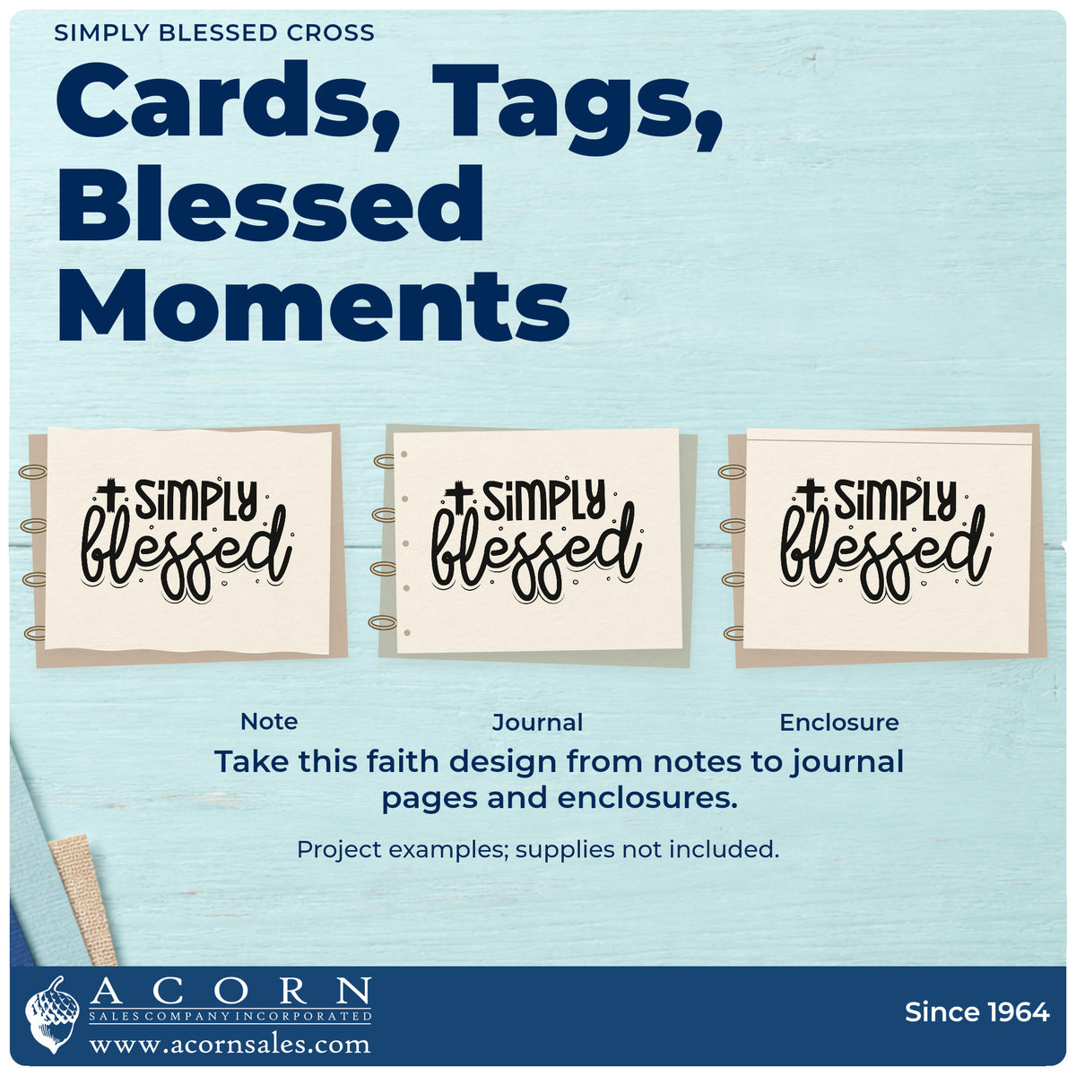 More project ideas and possibilities using the Simply Blessed Cross Accent Stamp – Self-Inking.