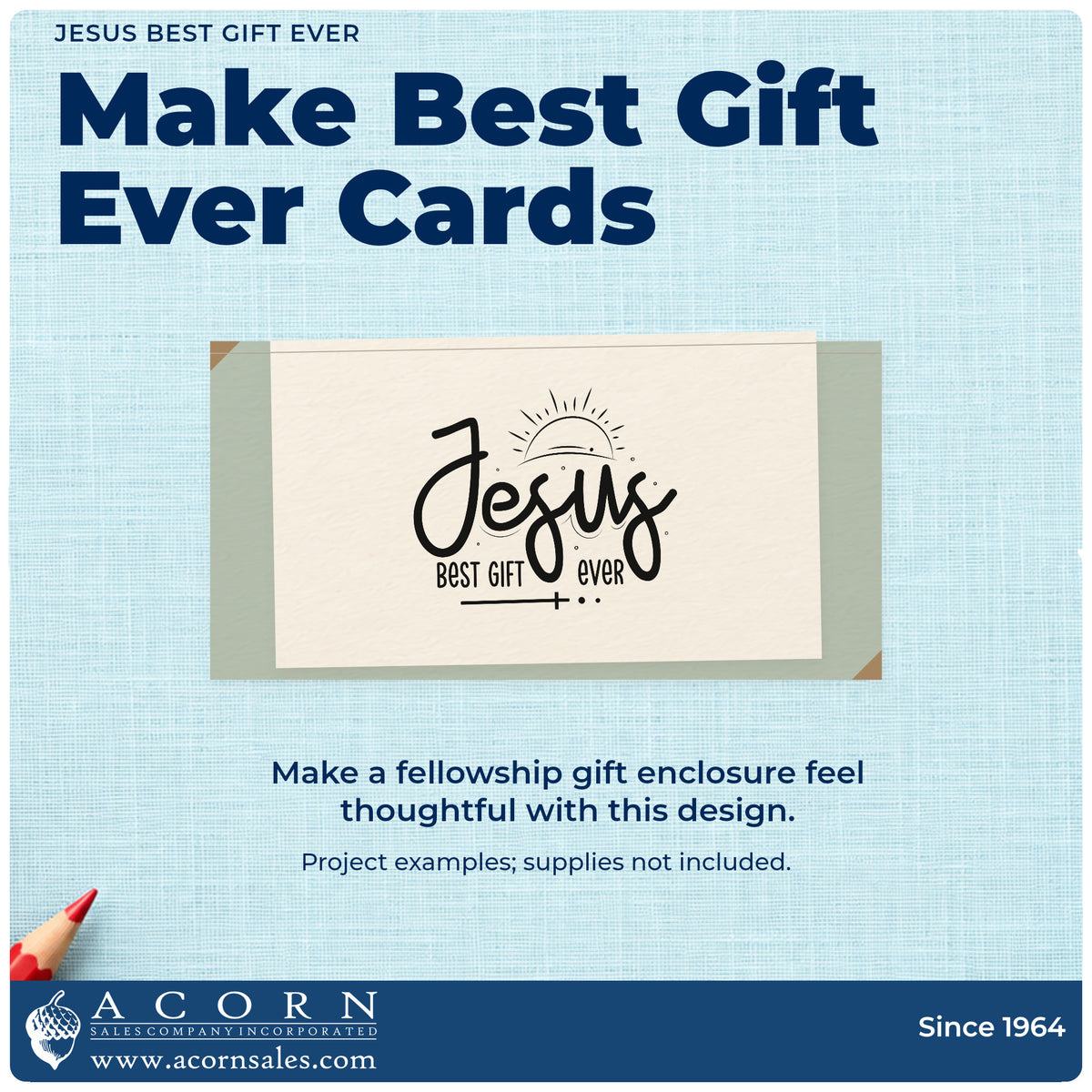 A finished handmade project stamped with the Jesus Best Gift Ever Sunrise Stamp – Self-Inking, ideal for christmas gift tags.