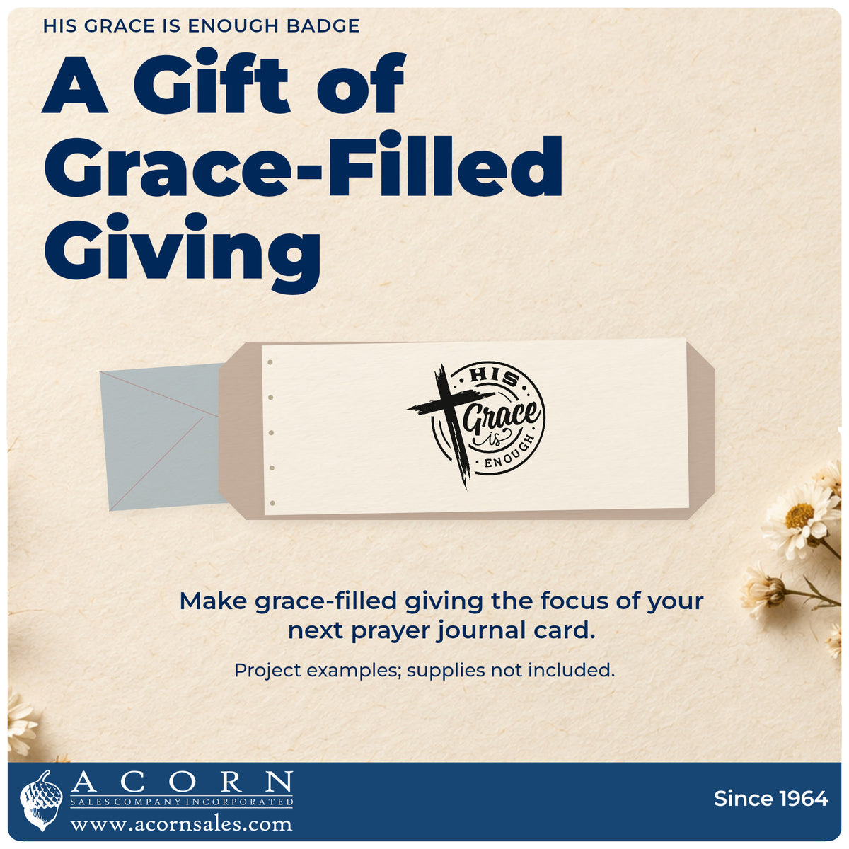 Finished handmade project created with the His Grace Is Enough Emblem Stamp – Slim Pre-Inked.
