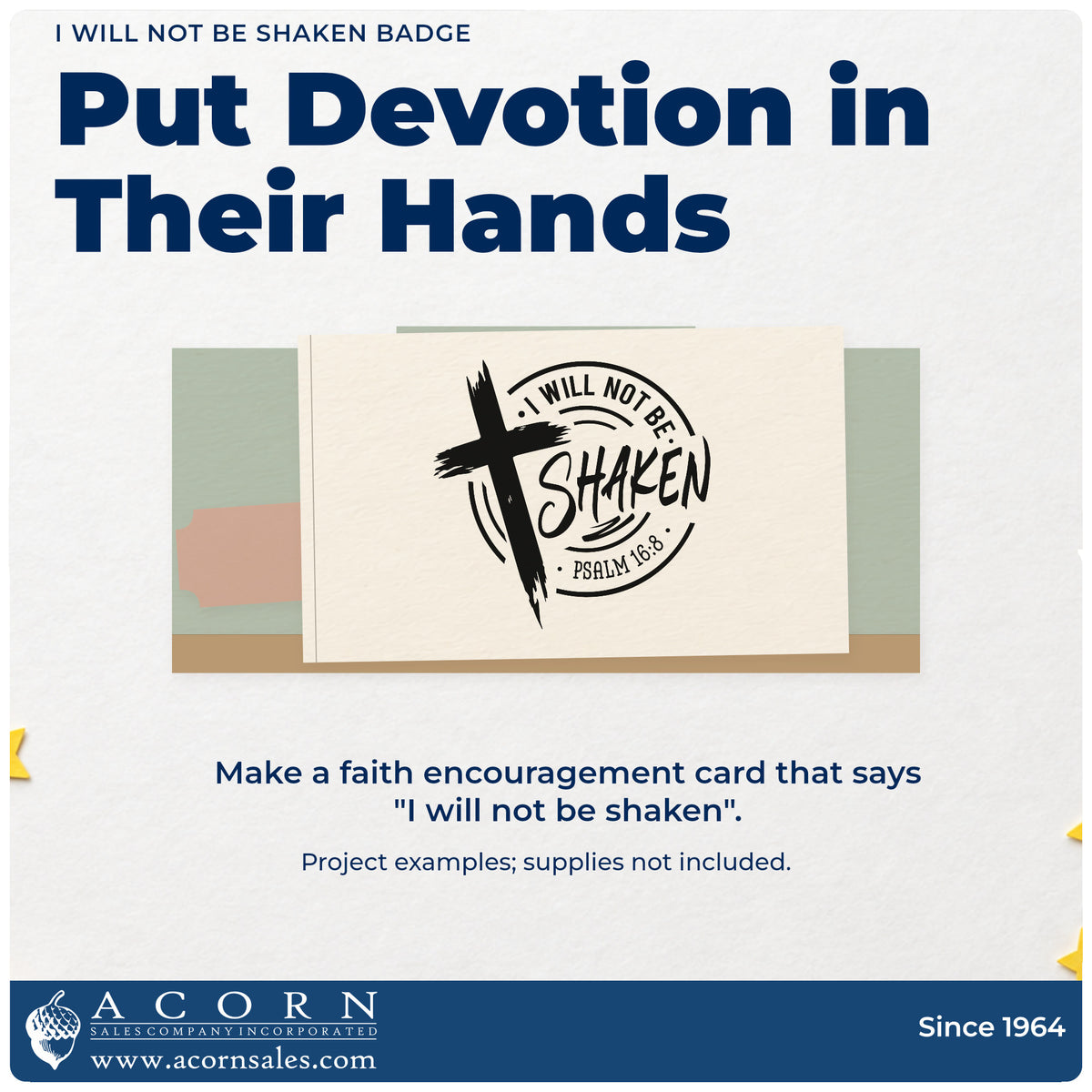Finished handmade project created with the I Will Not Be Shaken Badge Rubber Stamp – Duo Hand.