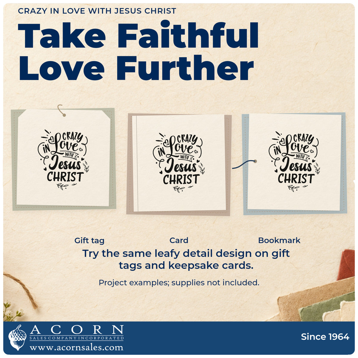More project ideas and possibilities using the Crazy In Love With Jesus Christ Pre-Inked Stamp – PSI.