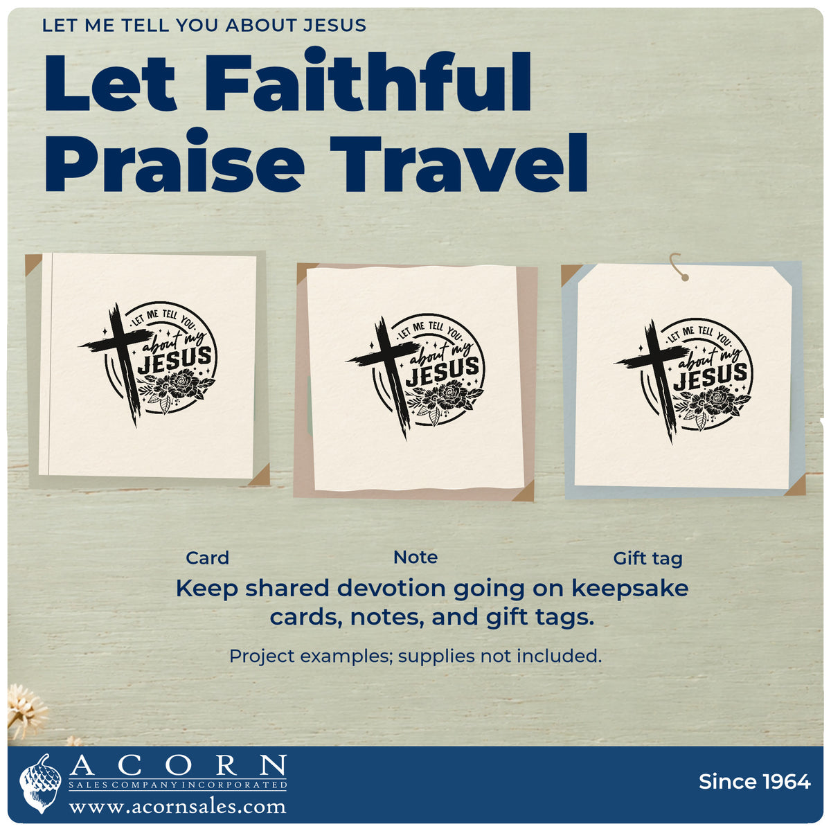 More project ideas and possibilities using the Let Me Tell You About My Jesus Stamp – PSI Pre-Inked.