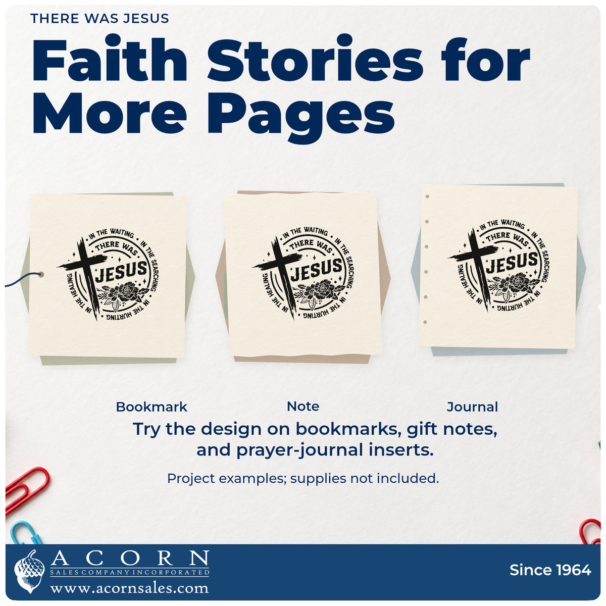 More project ideas and possibilities using the There Was Jesus With Cross Stamp – Slim Pre-Inked.