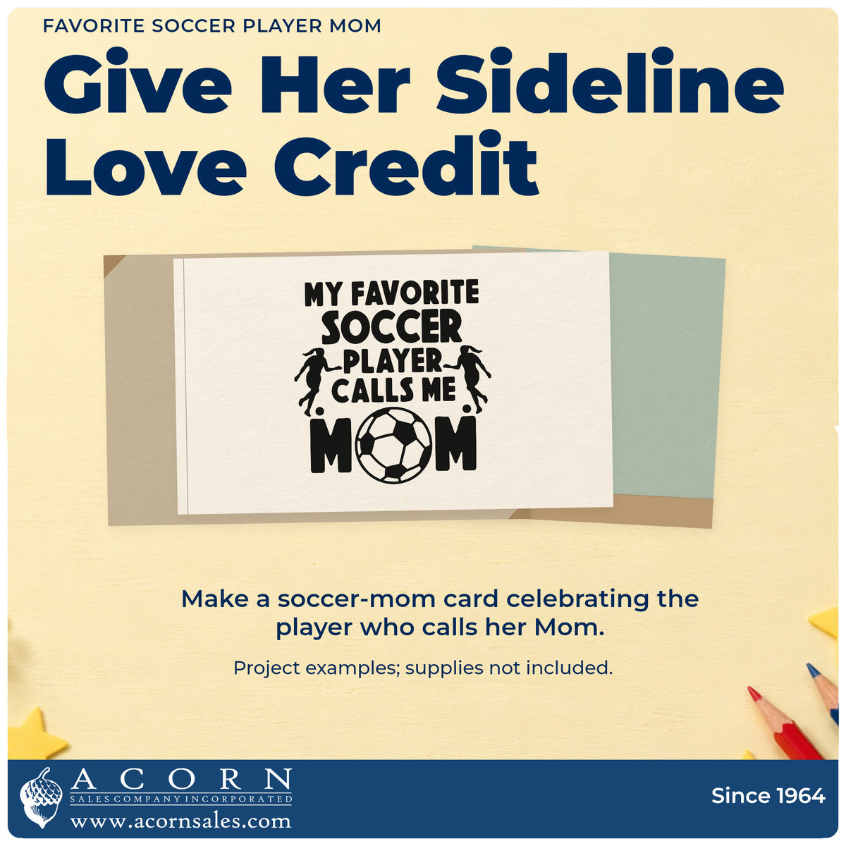 Finished handmade project created with the My Favorite Soccer Player Calls Me Mom Compact Pre-Inked Stamp – Slim.