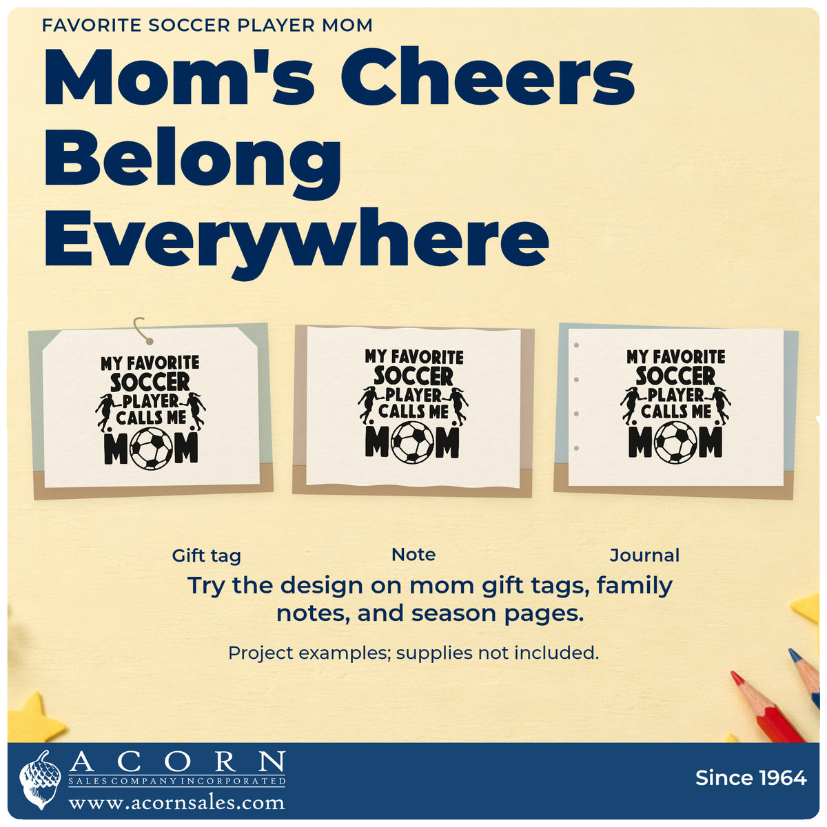 More project ideas and possibilities using the My Favorite Soccer Player Calls Me Mom Compact Pre-Inked Stamp – Slim.