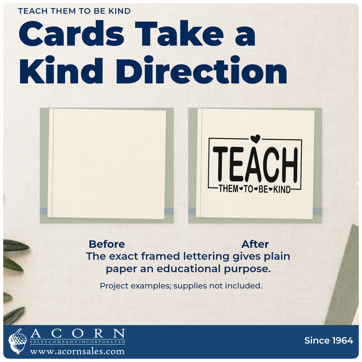 Teach Them To Be Kind Pre-Inked Stamp – PSI adding the finishing touch to handmade gifts and packaging.