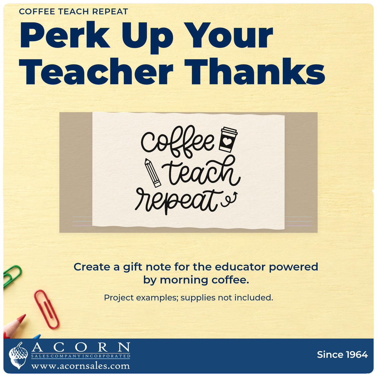 A finished handmade project stamped with the PSI Pre-Inked Coffee Teach Repeat Pencil Stamp, ideal for bean bag tags.