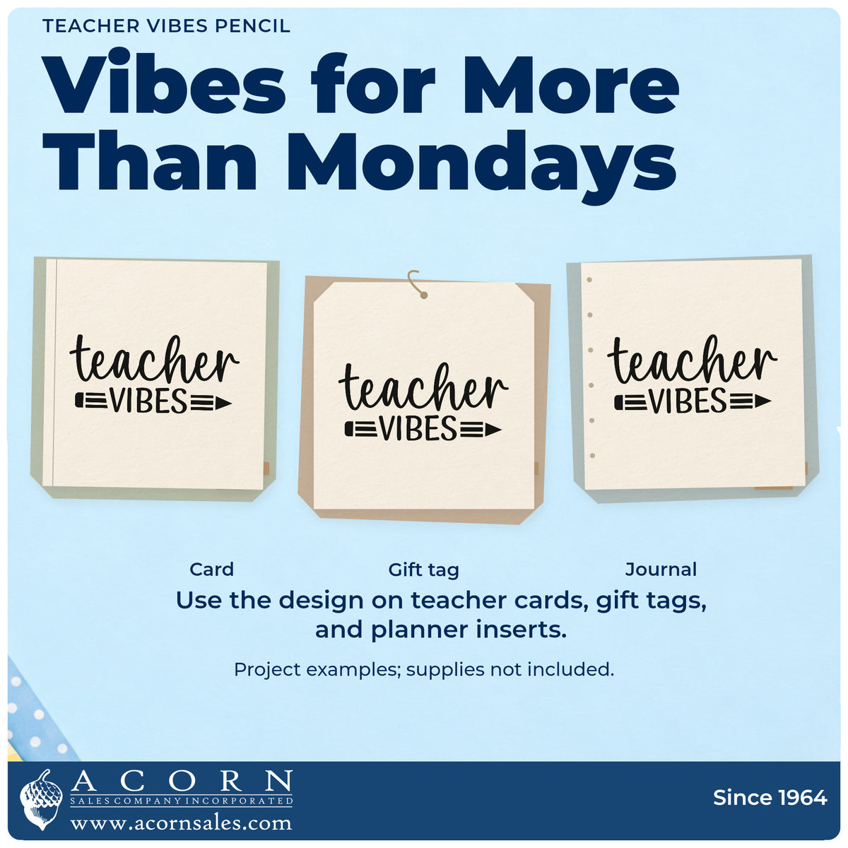 More project ideas and possibilities using the Teacher Vibes Pencil Stamp – Duo Hand.