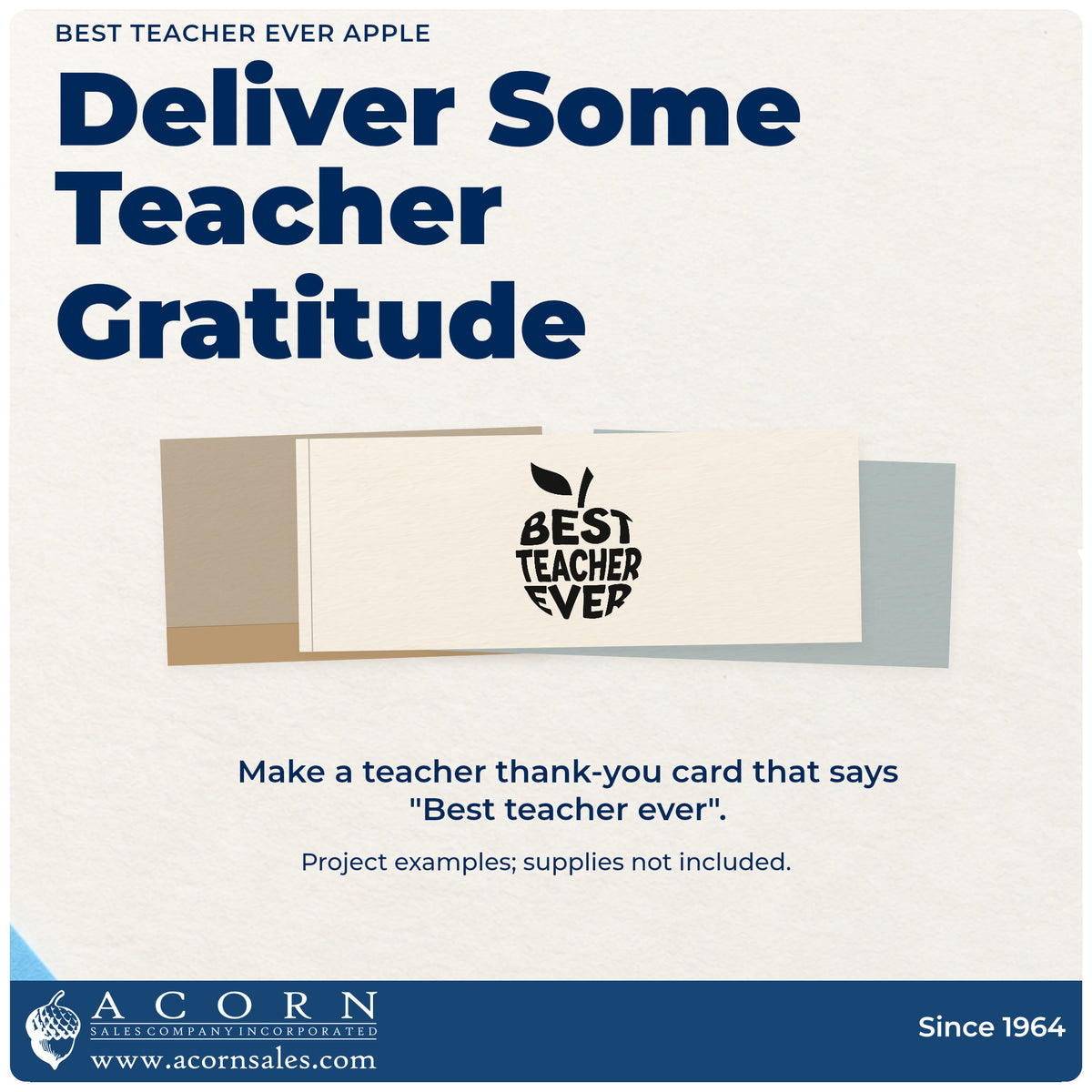Finished handmade project created with the Best Teacher Ever Apple Pre-Inked Stamp – PSI.
