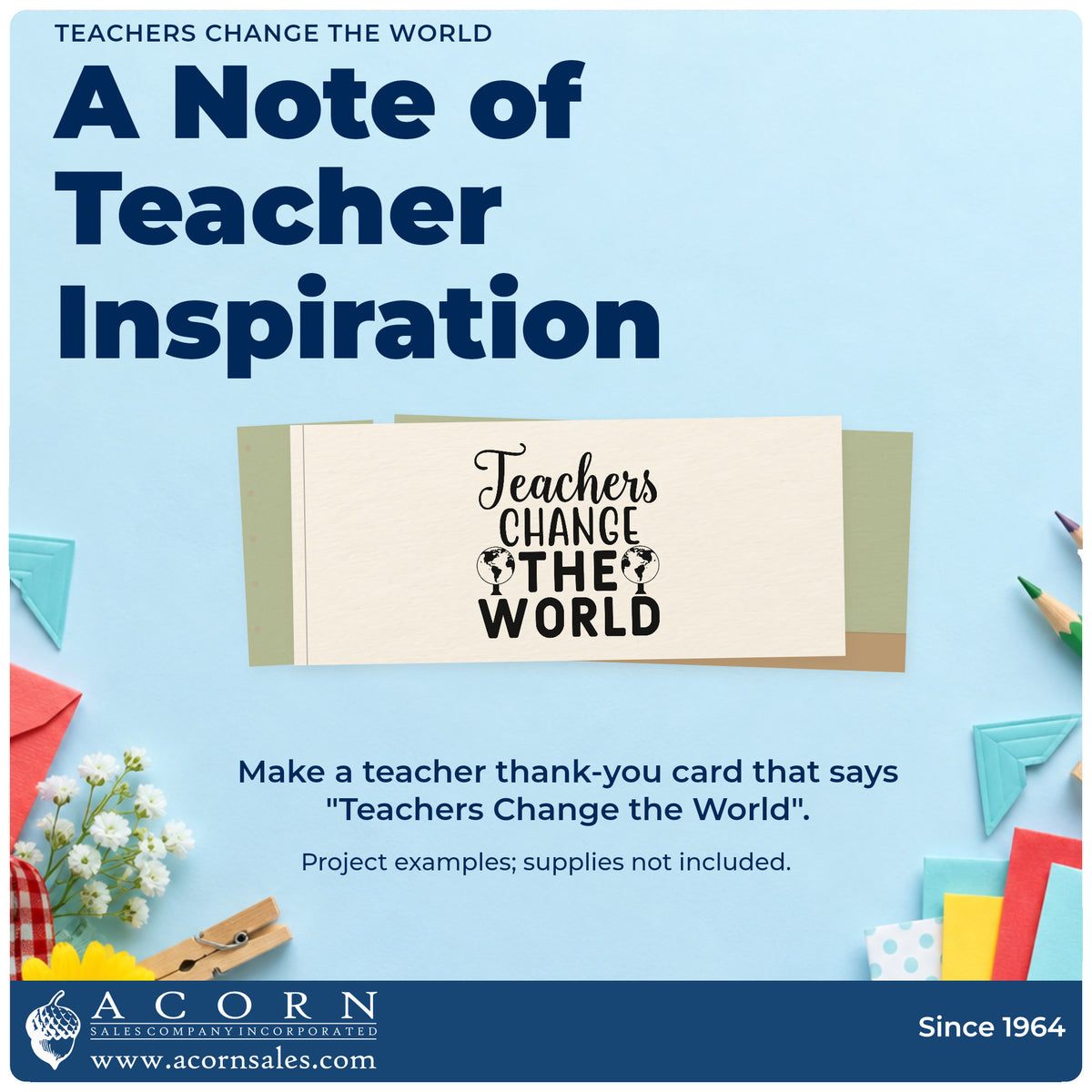 A finished handmade project stamped with the Teachers Change The World Pre-Inked Stamp – Slim, ideal for twinning gift tags.