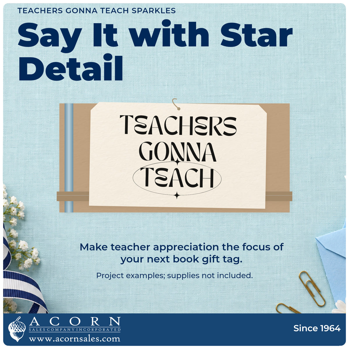 A finished handmade project stamped with the Slim Pre-Inked Teachers Gonna Teach Stamp, ideal for union meeting tags.