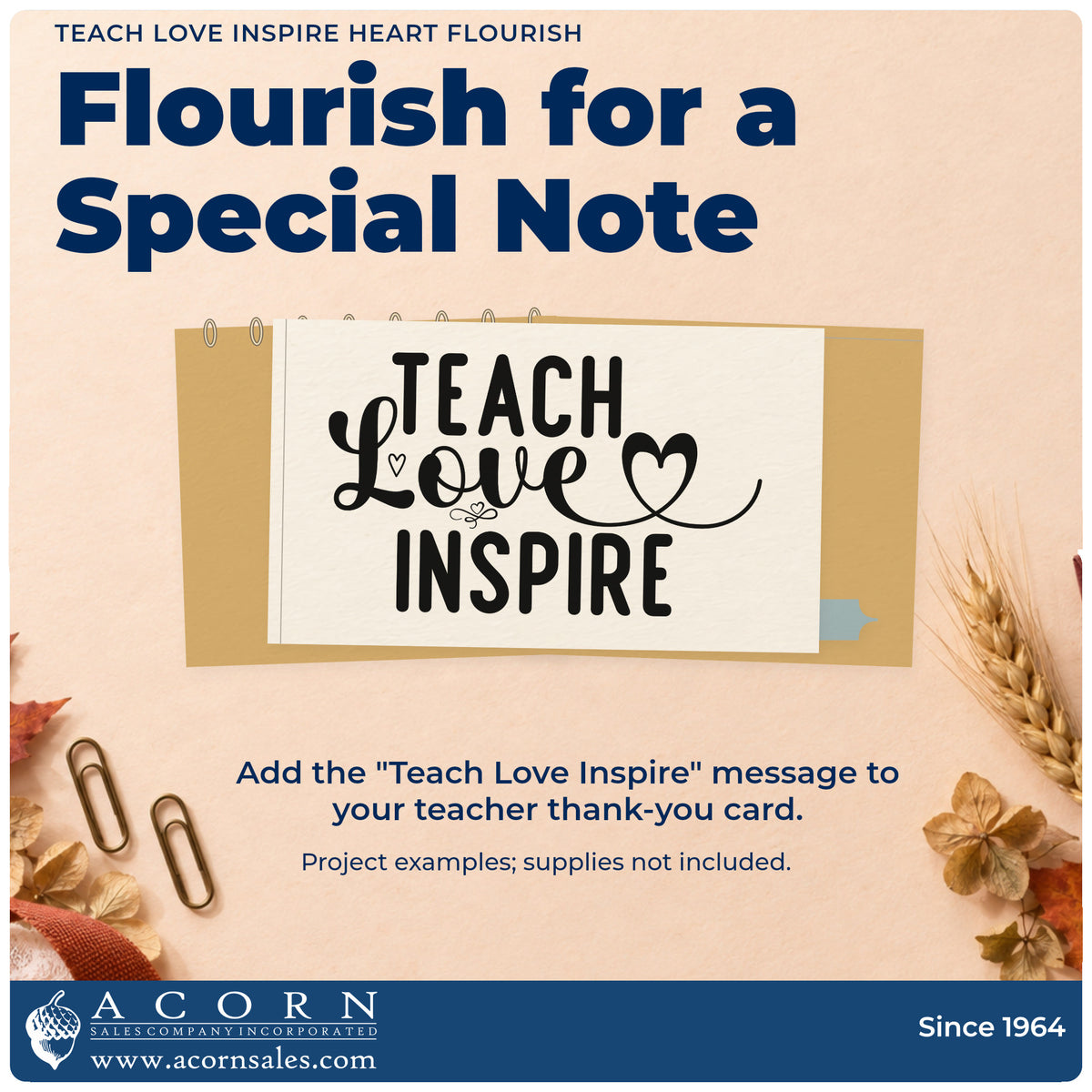 A finished handmade project stamped with the Teach Love Inspire Heart Flourish Compact Pre-Inked Stamp – Slim, ideal for valentine gift tags.