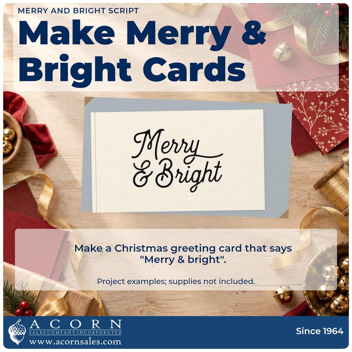 A finished handmade project stamped with the Merry And Bright Script Lettering Stamp – Premium Vintage Pro Wooden, ideal for swash study album.