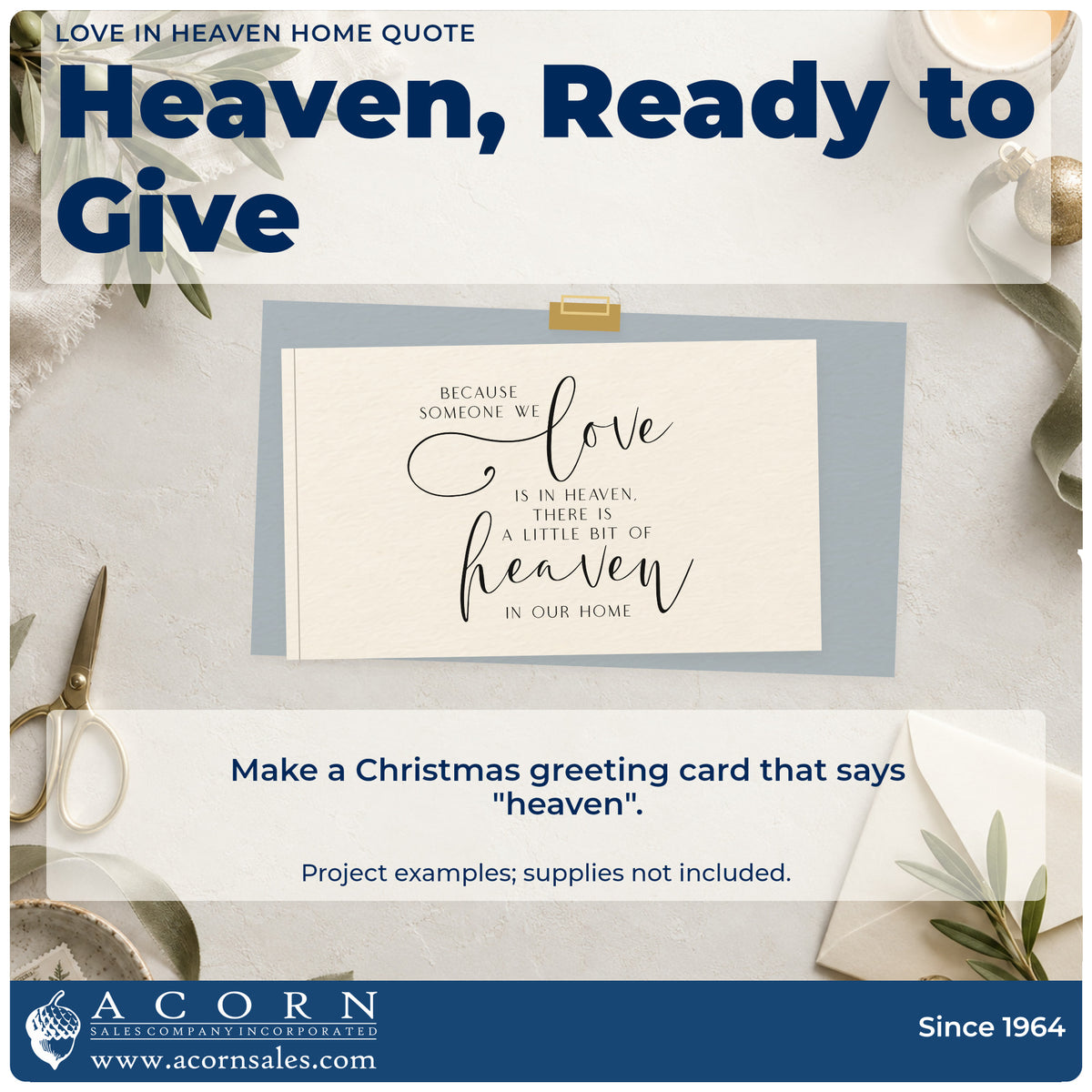 A finished handmade project stamped with the Premium Wooden Love In Heaven Home Word Art Stamp – Vintage Pro, ideal for memory album page.