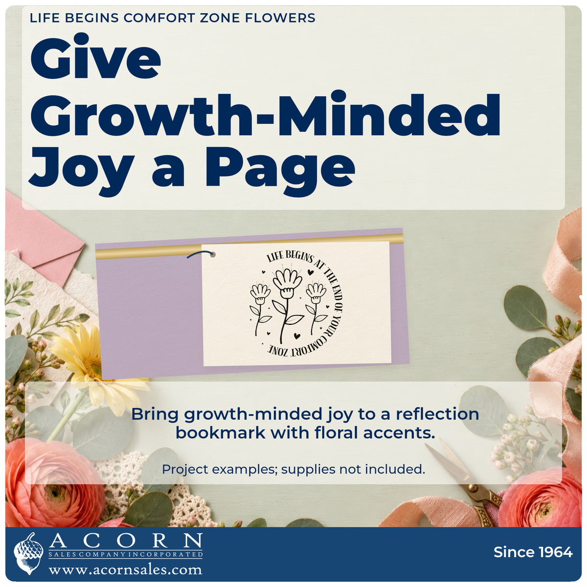 A finished handmade project stamped with the Life Begins At The End Of Your Comfort Zone Rubber Stamp – Duo Hand, ideal for ballet term album page.