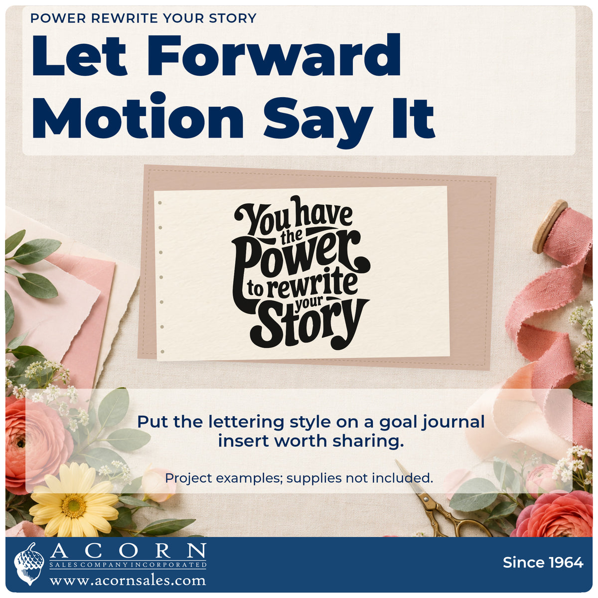 A finished handmade project stamped with the You Have The Power To Rewrite Your Story Stamp – Premium Vintage Pro Wooden, ideal for reading music album page.
