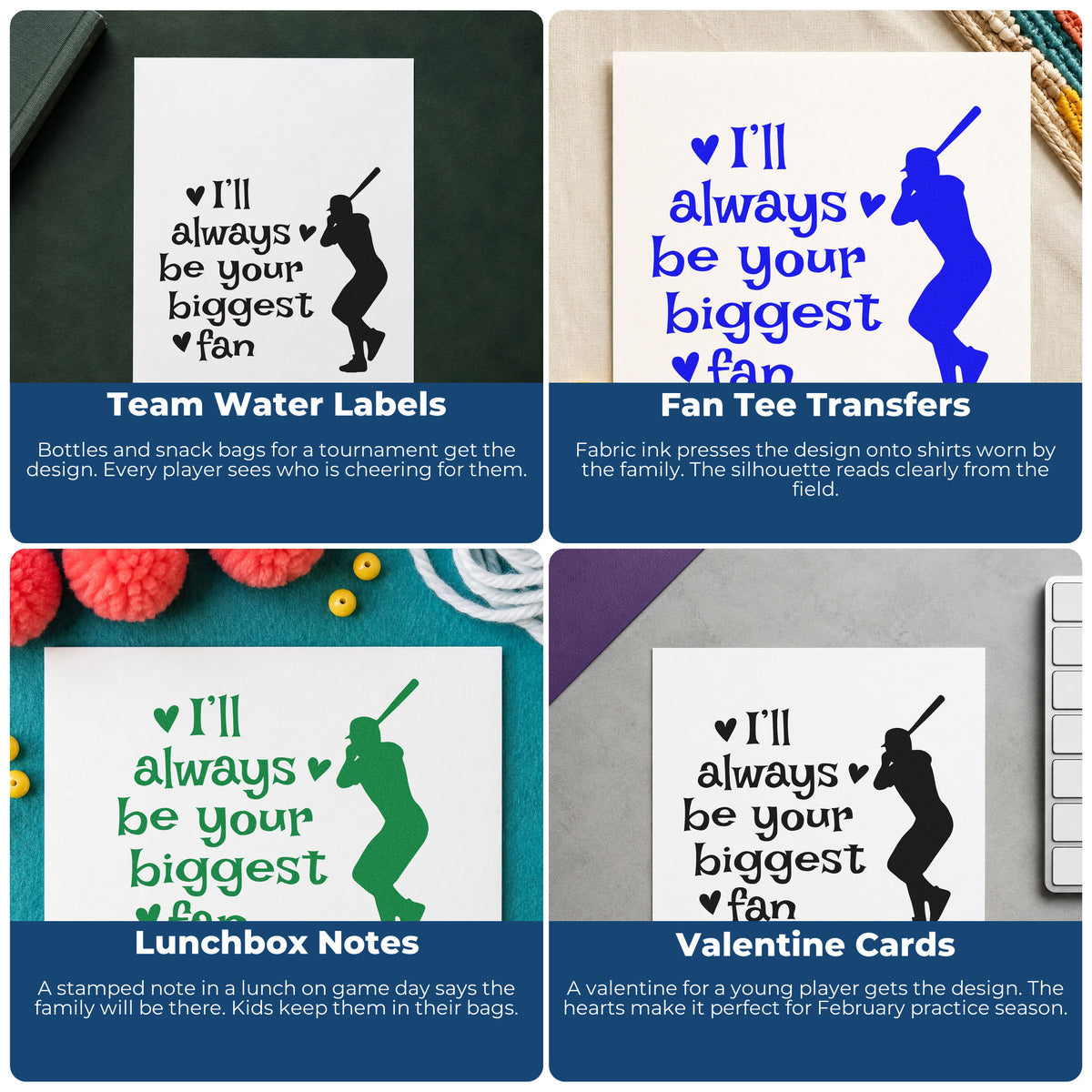 Baseball rubber stamps for planners, event flyers, kids crafts, and handmade products with sporty team-themed designs.