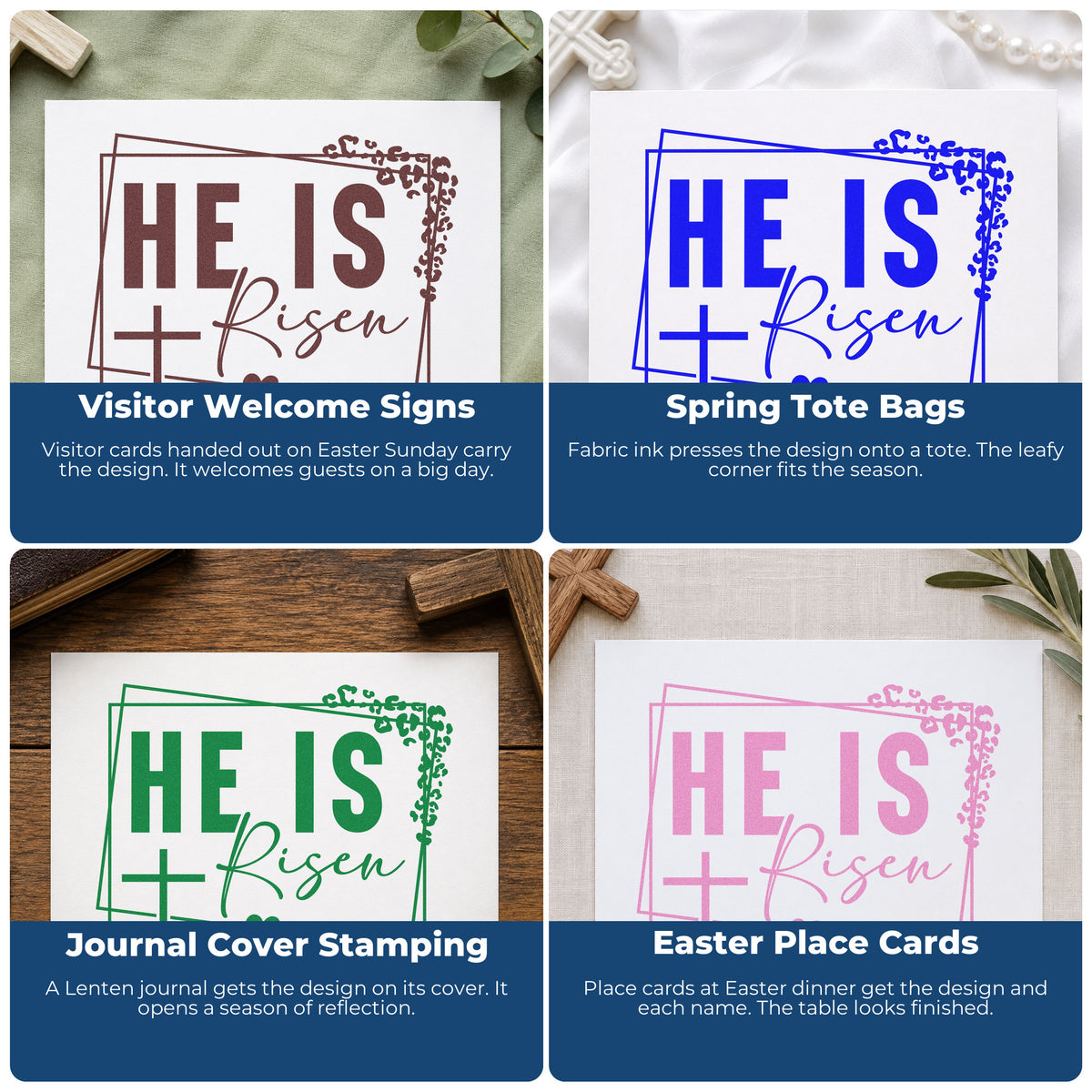 Christian rubber stamps for gift tags, faith mail art, planners, and Sunday school crafts with Bible verses and inspirational quotes.