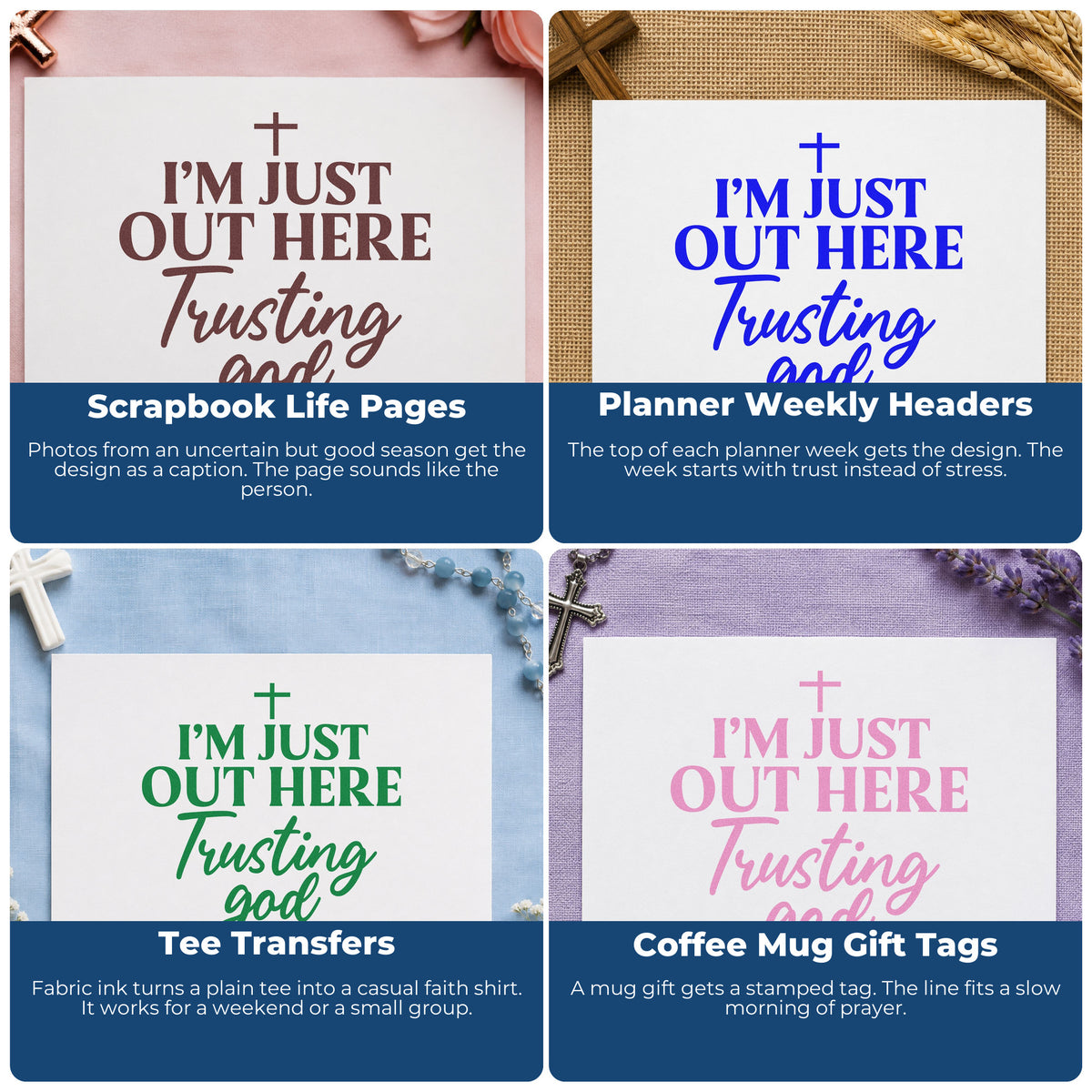 Christian rubber stamp ideas for gift tags, faith mail art, planner pages, and Sunday school crafts with Bible verse designs.
