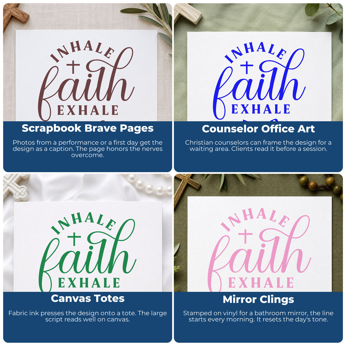 Christian rubber stamps for gift tags, faith mail art, planners, and Sunday school crafts with Bible verse designs.