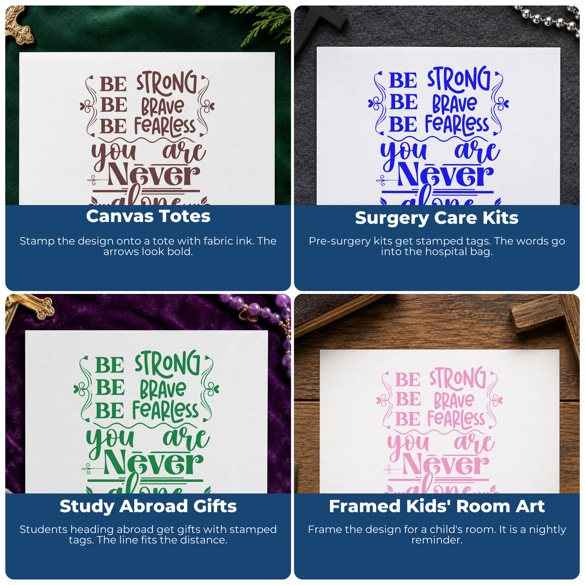 Christian rubber stamp ideas for gift tags, faith mail art, planners, and Sunday school crafts using Bible verse designs.