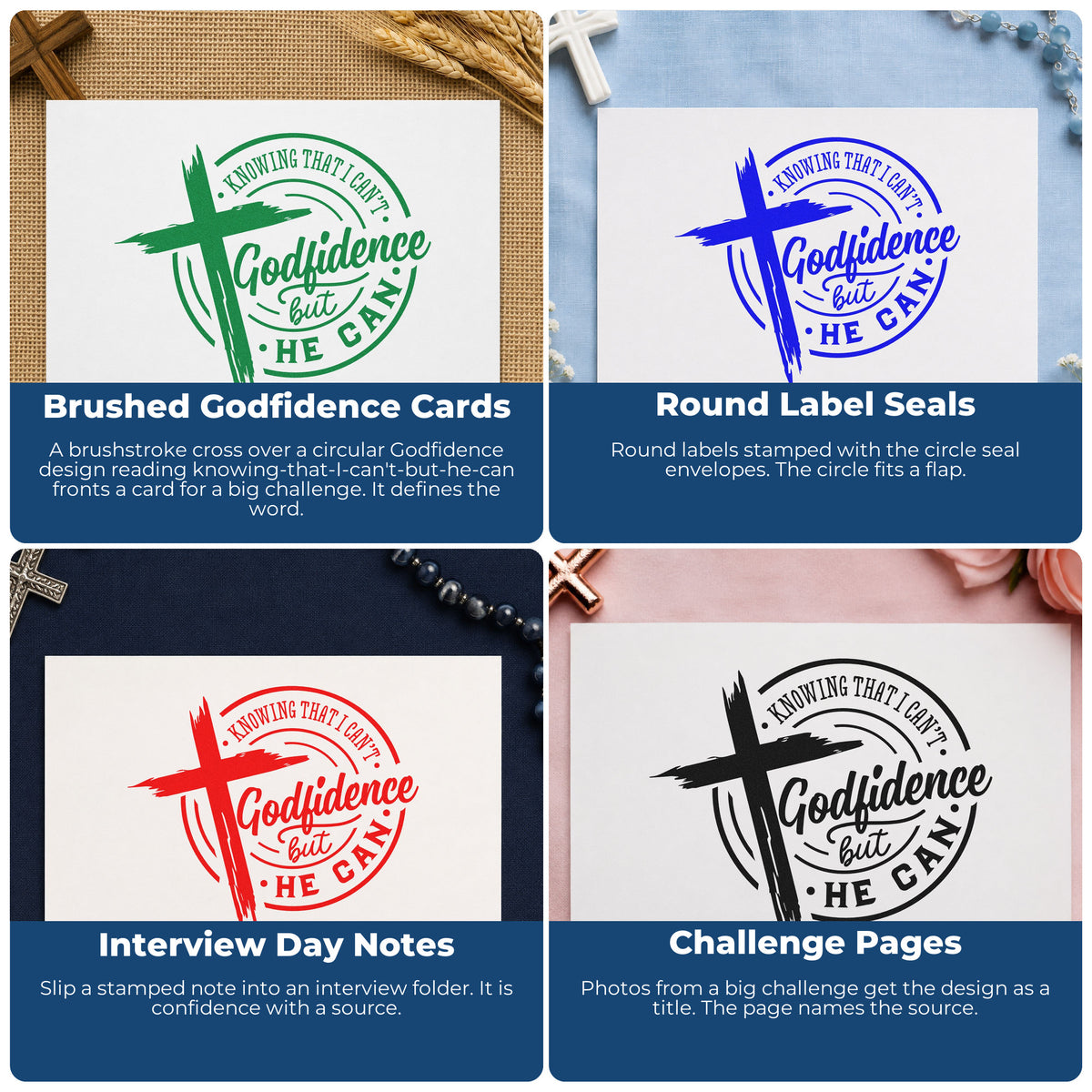 Christian rubber stamp ideas for Bible journaling, prayer cards, scrapbooking, and church event favors with inspirational verses.