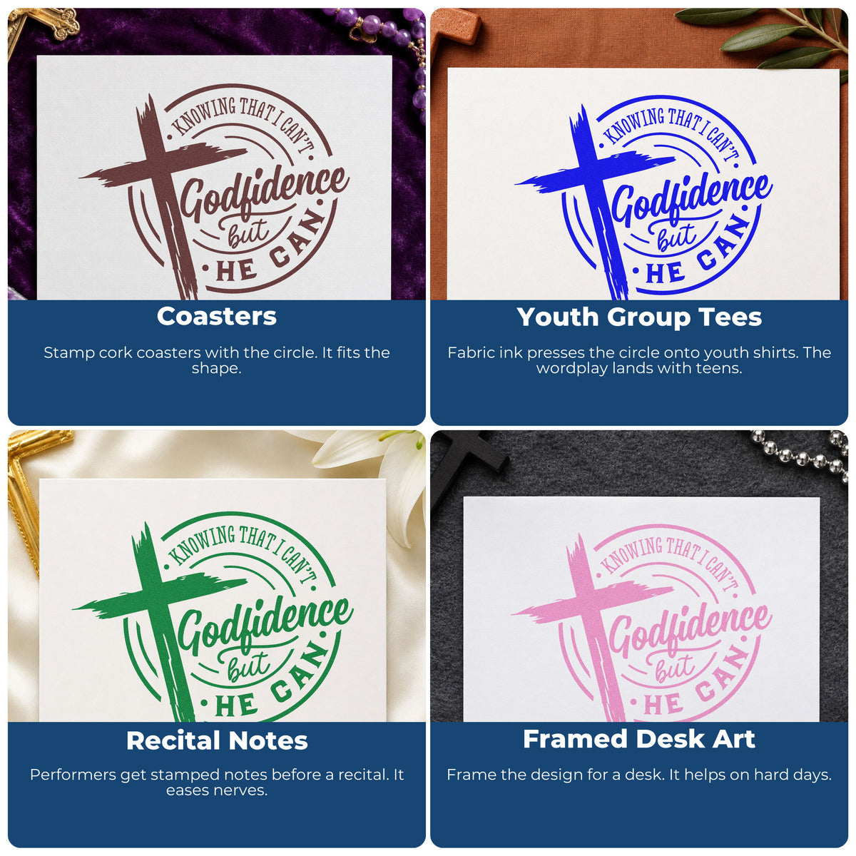 Christian rubber stamps for gift tags, faith mail art, planners, and Sunday school crafts.