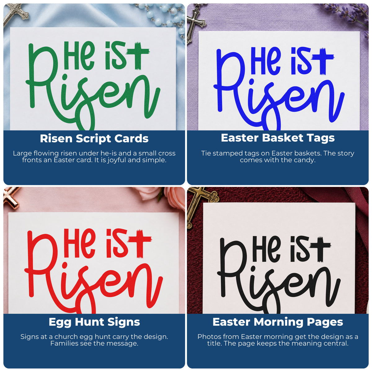 Faith-based rubber stamp collage for Bible journaling, prayer cards, church favors, and Christian scrapbooking.