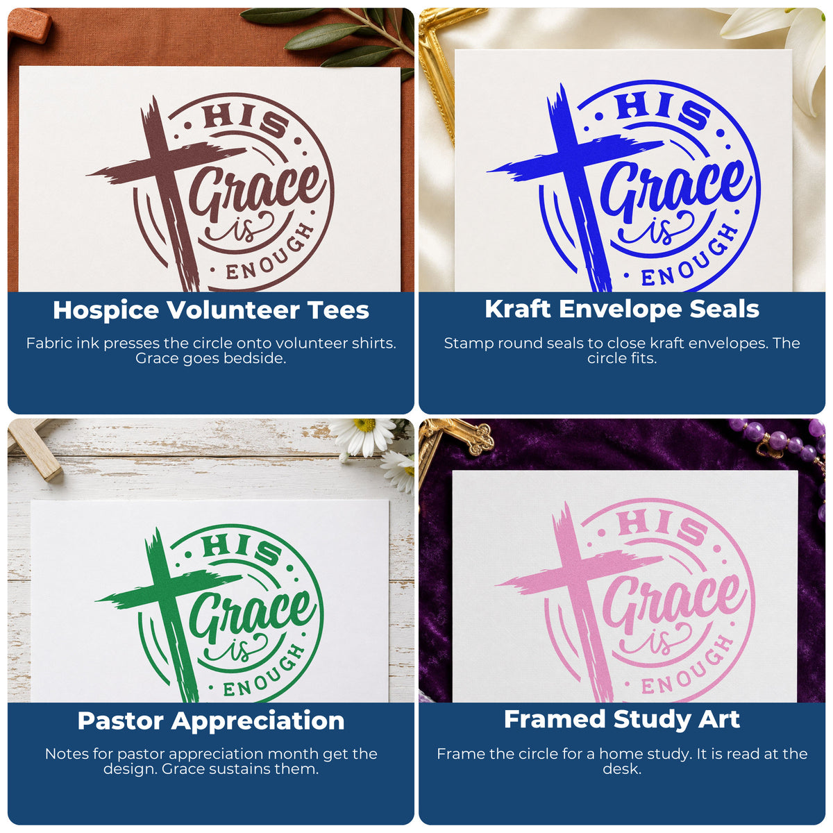 Christian rubber stamp ideas for gift tags, mail art, planners, and Sunday school crafts with Bible verses and faith words.
