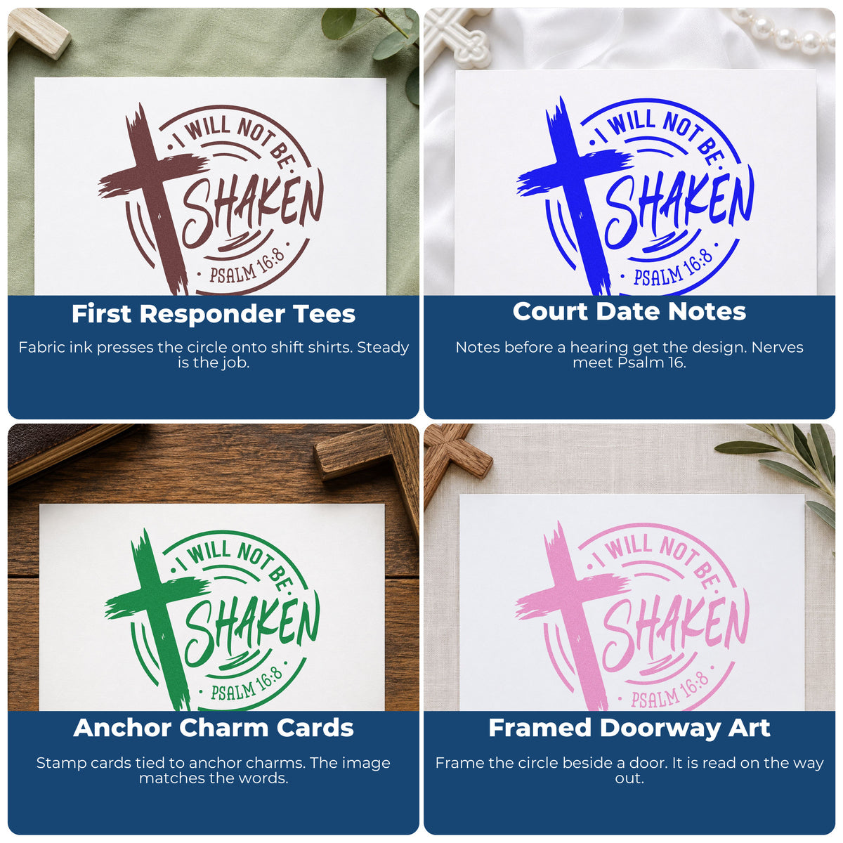 Christian rubber stamps used for gift tags, faith mail art, planners, and Sunday school crafts with Bible verse and inspirational designs.