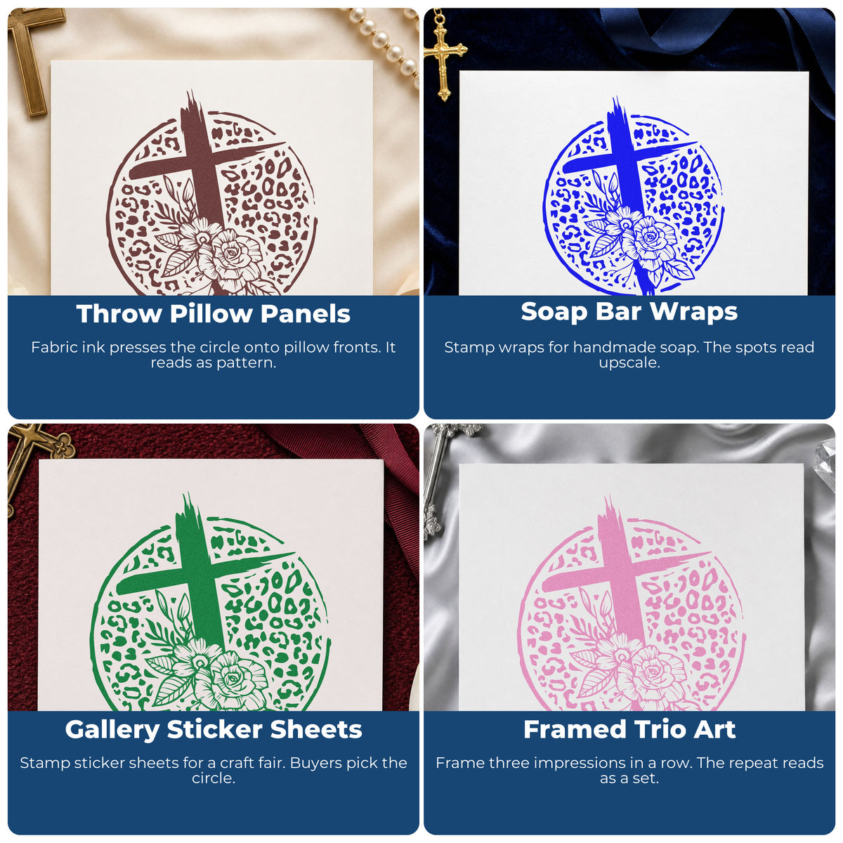 Christian rubber stamps for gift tags, mail art, planners, and Sunday school crafts featuring Bible verses and inspirational designs.