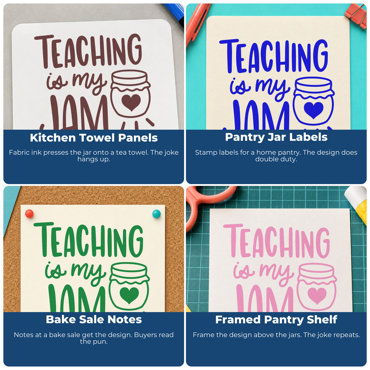 Teacher rubber stamps for classroom use with motivational designs for art projects, bulletin boards, SEL, and hall passes.