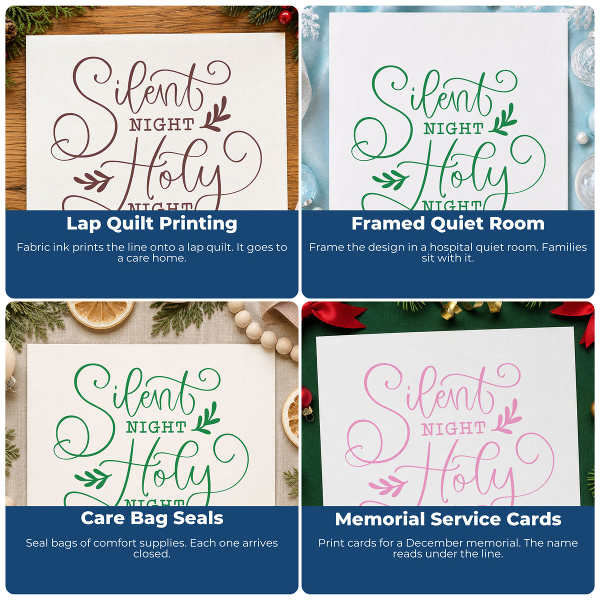Holiday rubber stamp ideas for Christmas envelopes, cookie labels, scrapbooks, and DIY candle gifts
