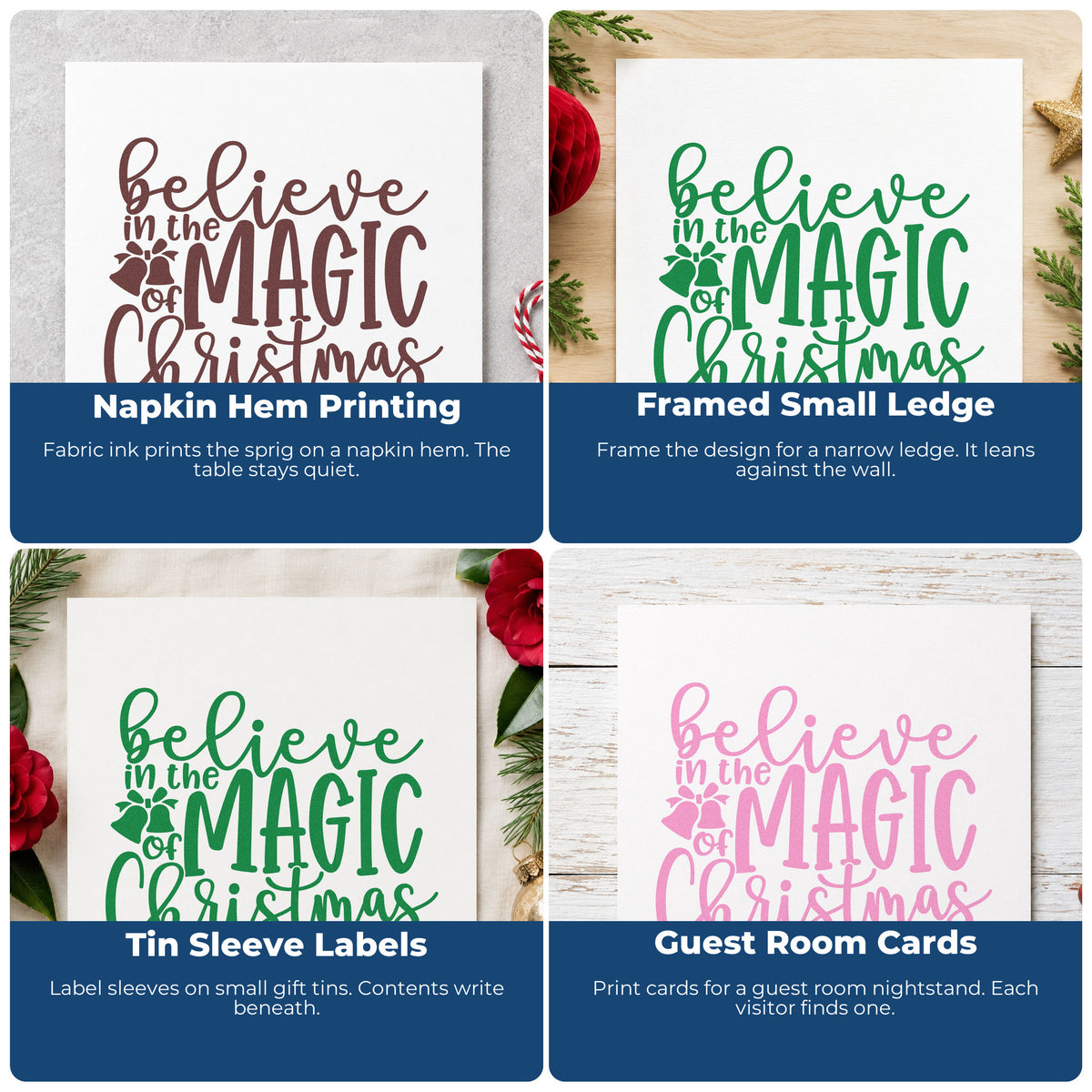 Let it Snow rubber stamp for holiday envelope decoration and festive mail art.