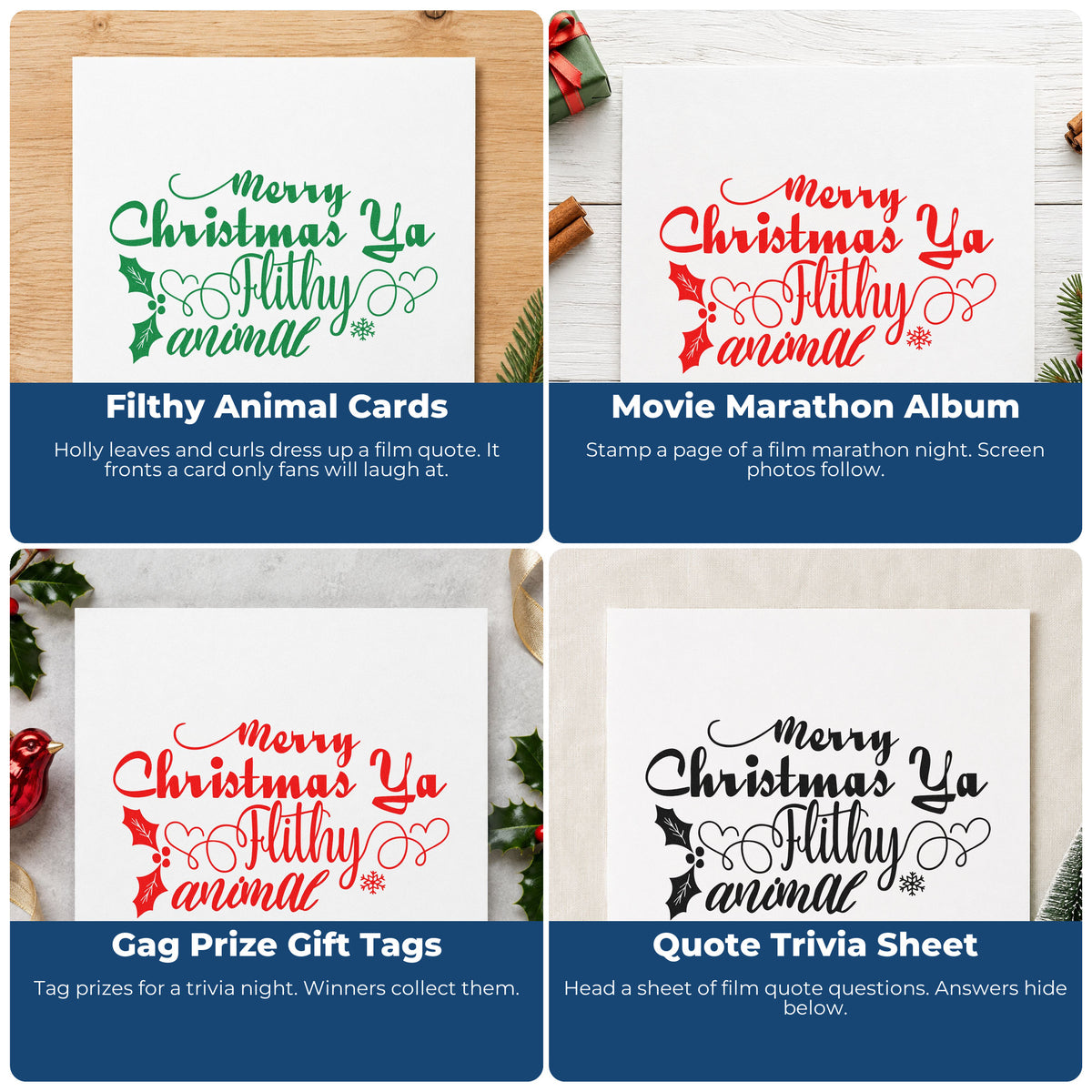 Christmas rubber stamp ideas for gift wrap, holiday cards, advent calendars, and ornaments for festive DIY crafting.