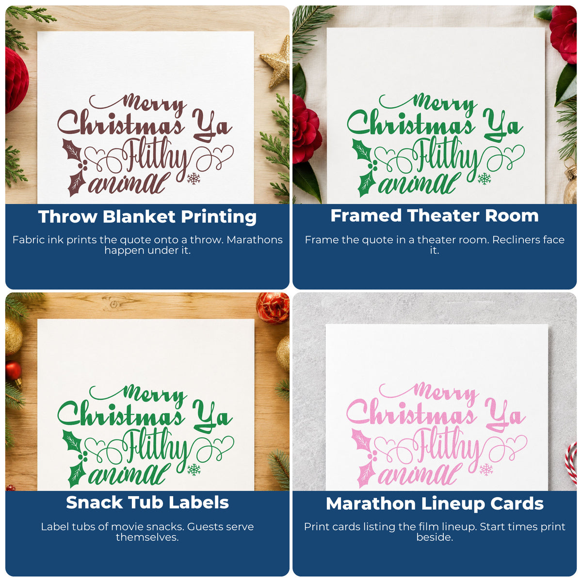 Christmas rubber stamp design ideas for envelopes, cookie exchange labels, holiday scrapbooks, and DIY candle tags.