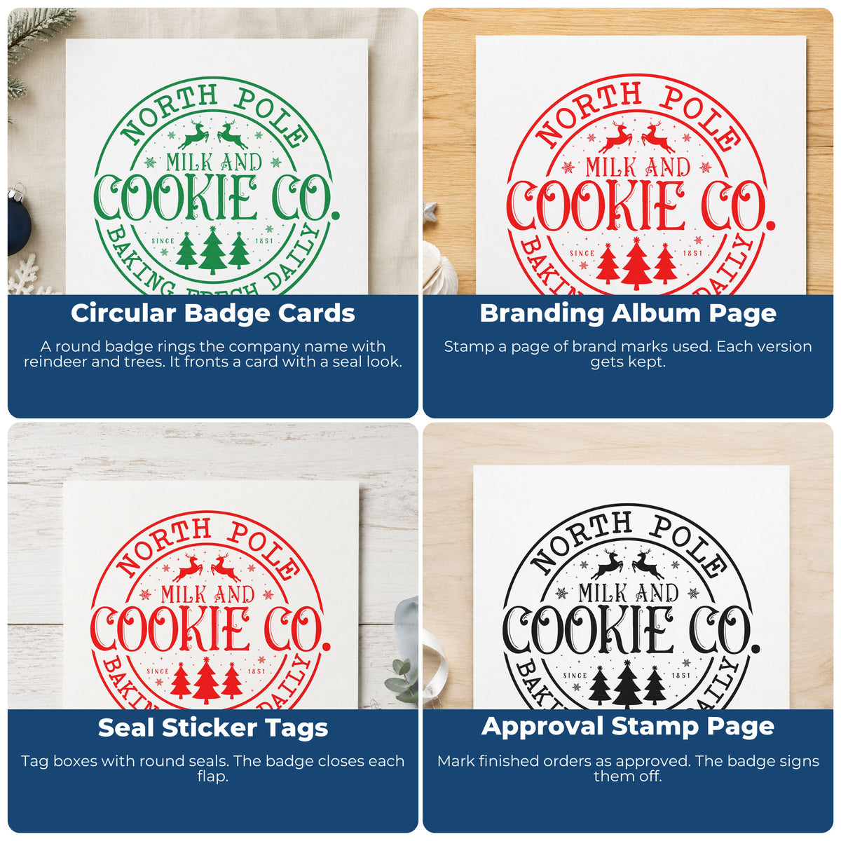 Rubber stamp ideas for Christmas crafts: holiday cards, gift wrap, advent calendars, and handmade ornaments.