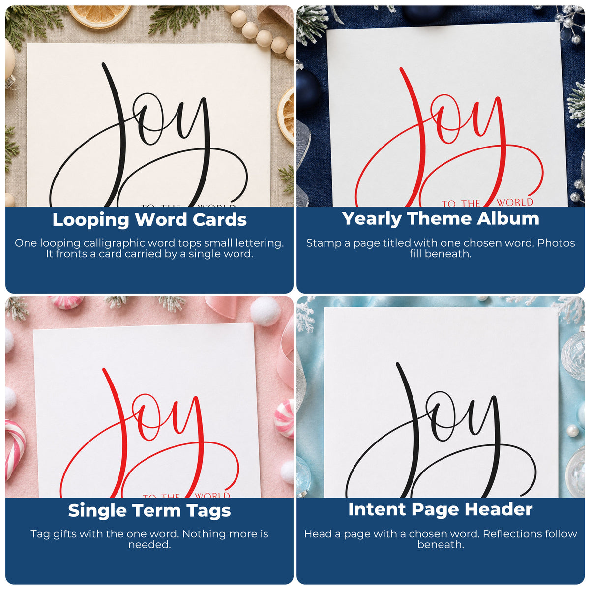 Christmas rubber stamp ideas for wrapping paper, holiday cards, advent calendars, and ornaments with festive seasonal designs.