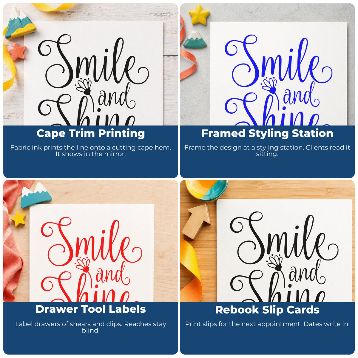 Motivational rubber stamps for planners, habit trackers, vision boards, and sticky notes with uplifting quotes and reminders.