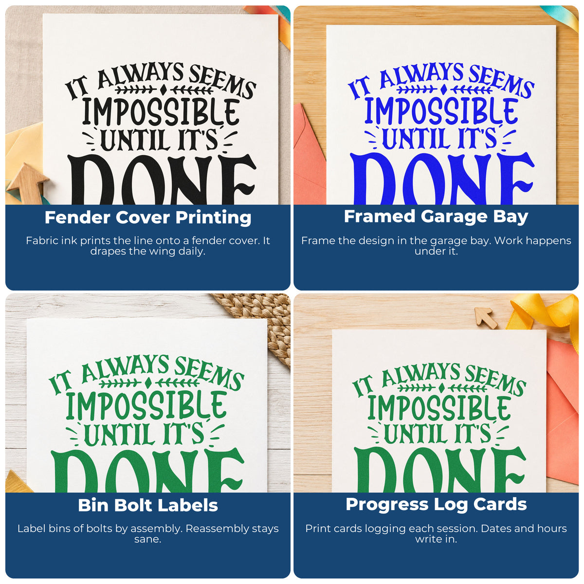 Motivational rubber stamp ideas for habit trackers, vision boards, sticky notes, and personal planners
