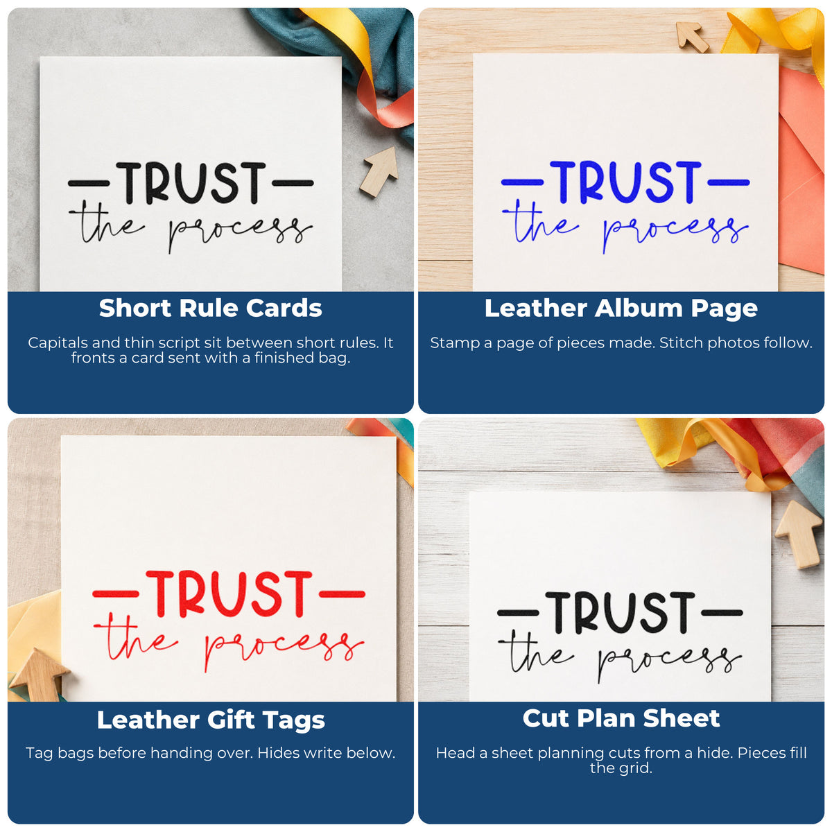 Motivational rubber stamps for scrapbooks, cardmaking, journaling, and gift tags, adding uplifting handmade messages.