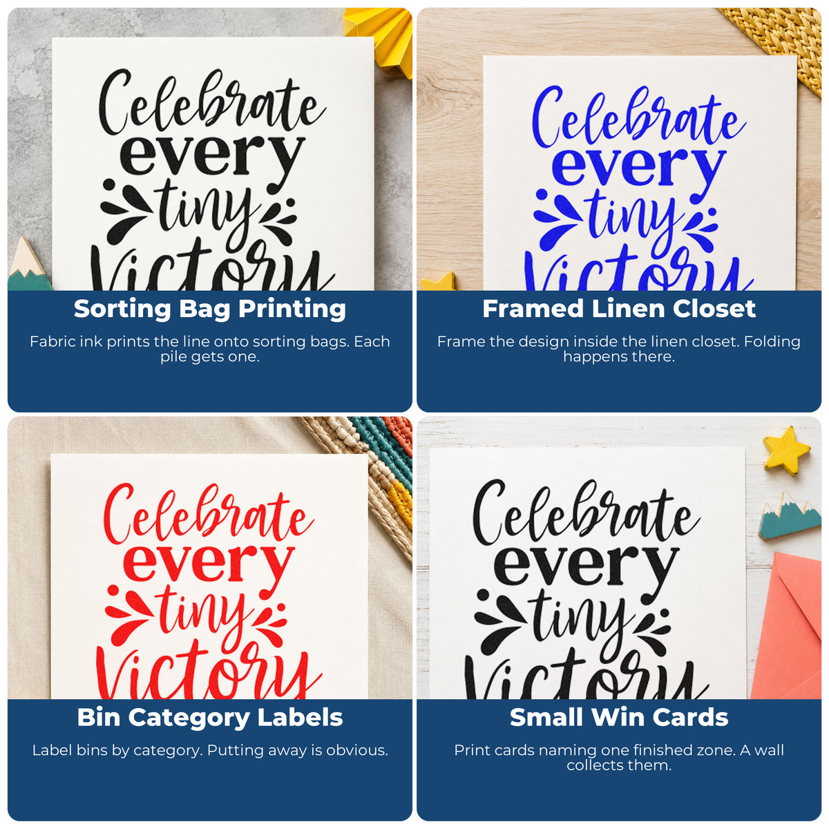 Motivational rubber stamps for planners, habit trackers, vision boards, sticky notes, and journals to inspire daily progress.