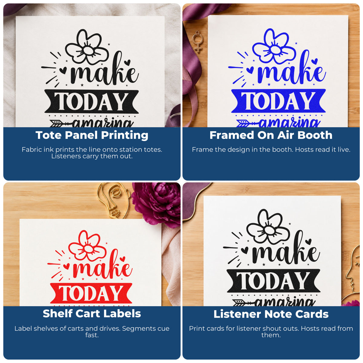 Motivational rubber stamp designs for habit trackers, vision boards, sticky notes, and planners to inspire daily goals.